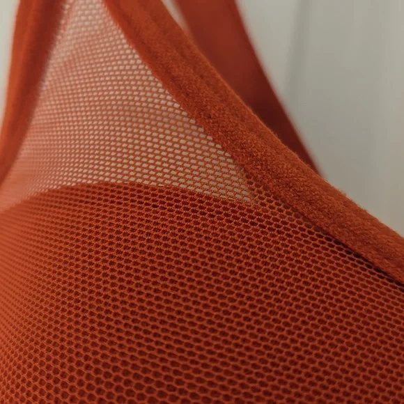 Pepper All You Lightly Lined Mesh Bra In Orange 38B - Picture 3 of 5